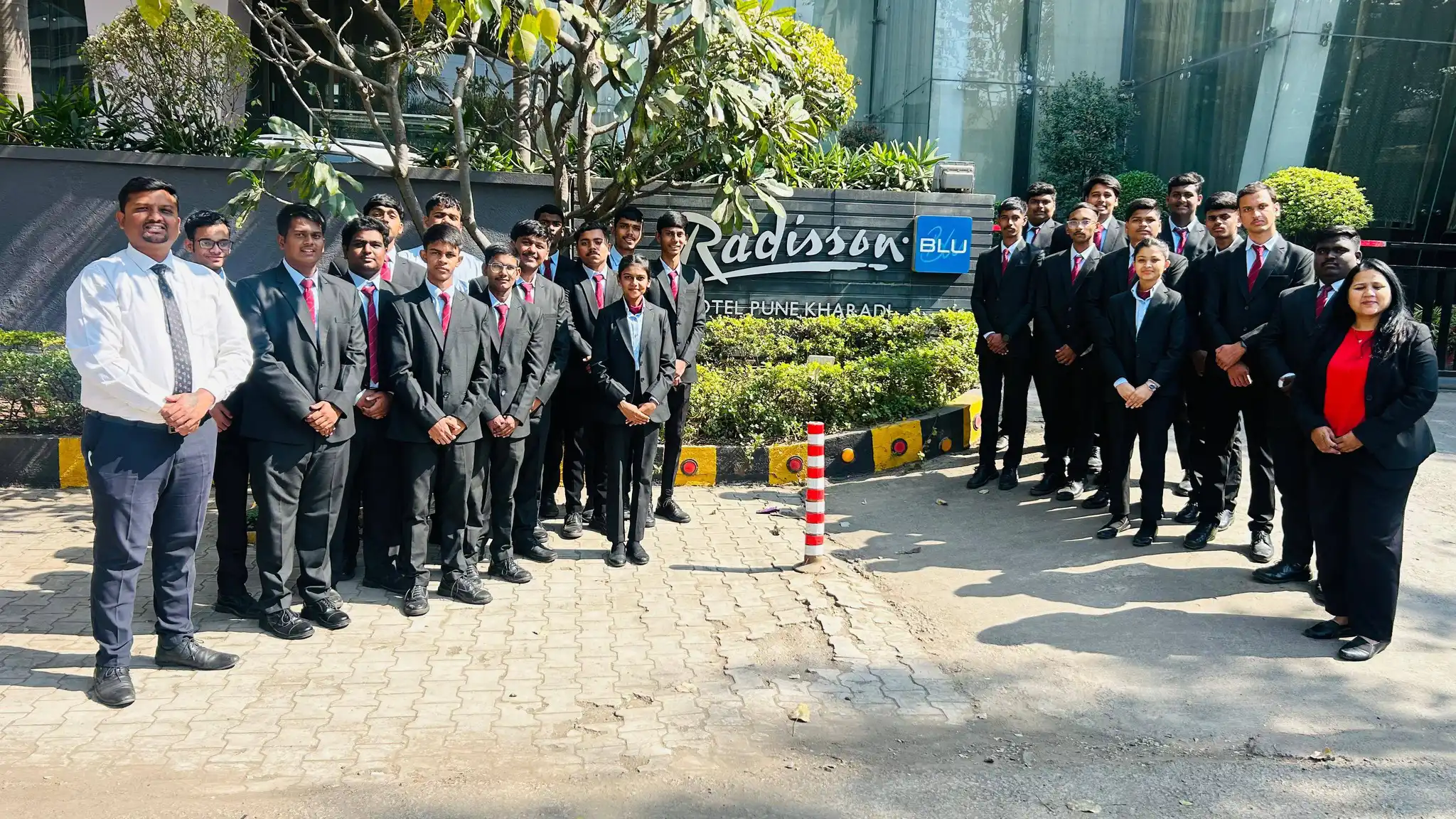 Hotel management students visiting Radisson Blu Pune